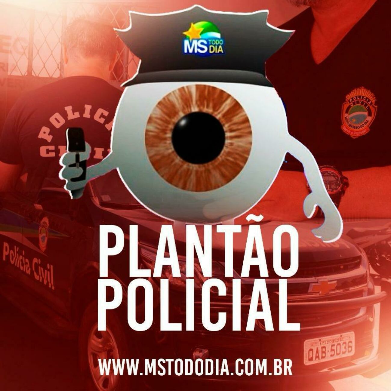 Ilustração da notícia Condutor foge após colisão entre carro e moto em Costa Rica; Motociclista fica ferido da MS Todo dia